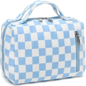 Bluboon Makeup Bag Zipper Pouch Travel Portable Cosmetic Bag Organizer for Women and Girls