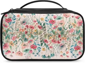 Boho Floral Cosmetic Bag Travel Size Toiletries Kit for Women Multipurpose Travel Make Up Bag Makeup Artist Organizer Bag Holiday Gifts for Mother Dad Sister Family