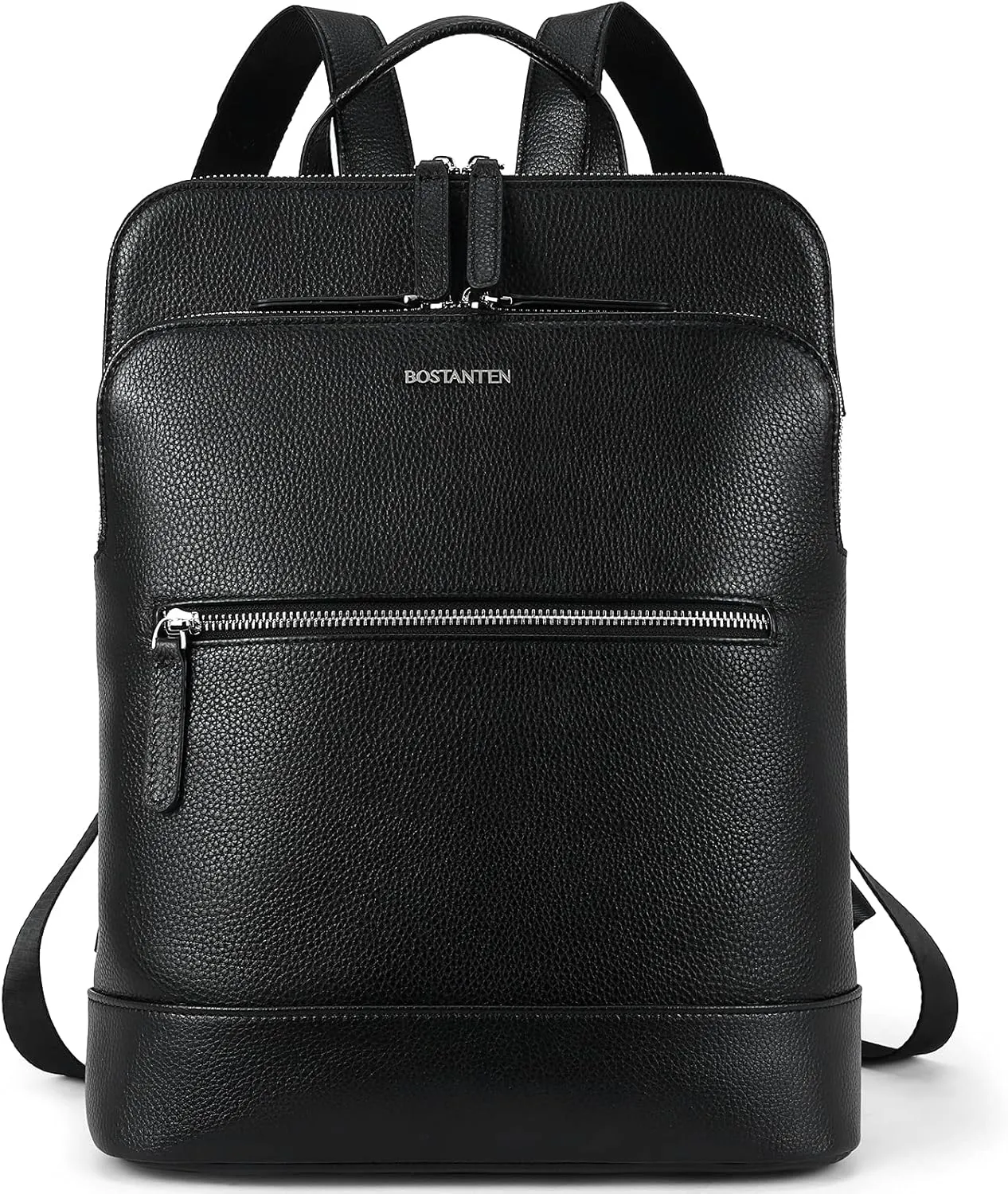 BOSTANTEN Leather Laptop Backpack for Women 15.6 inch Computer Bag Travel Work Daypack Large Size Bag