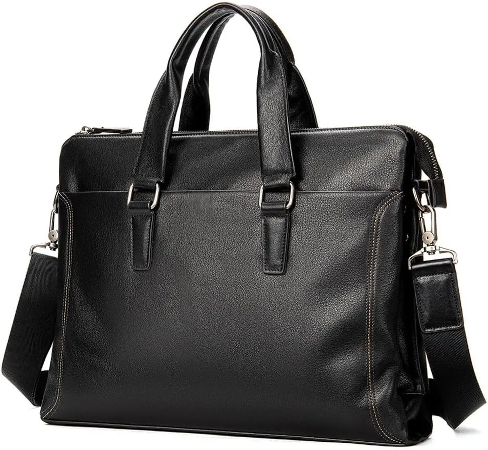 Briefcase Men's Business Top Layer Cowhide Hand Crossbody Bag Computer Bag