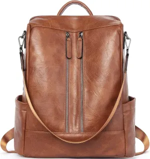 BROMEN Backpack Purse Leathe Backpack for Women Anti-theft Bookbag Purse Fashion Shoulder Handbag Backpack Women