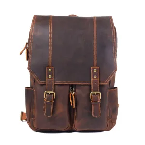 Brown Leather Backpack | BIEFELD
