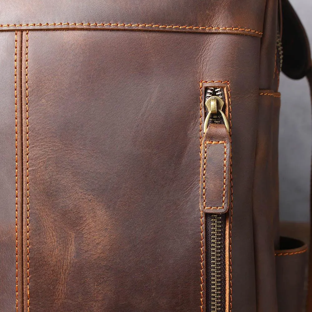 Brown Leather Backpack | BIEFELD