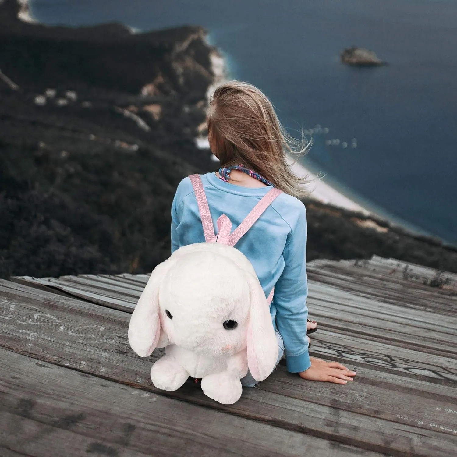Bunny Large Backpack Plush Stuffed Lop Rabbit Backpack,Best Gift 22Inches