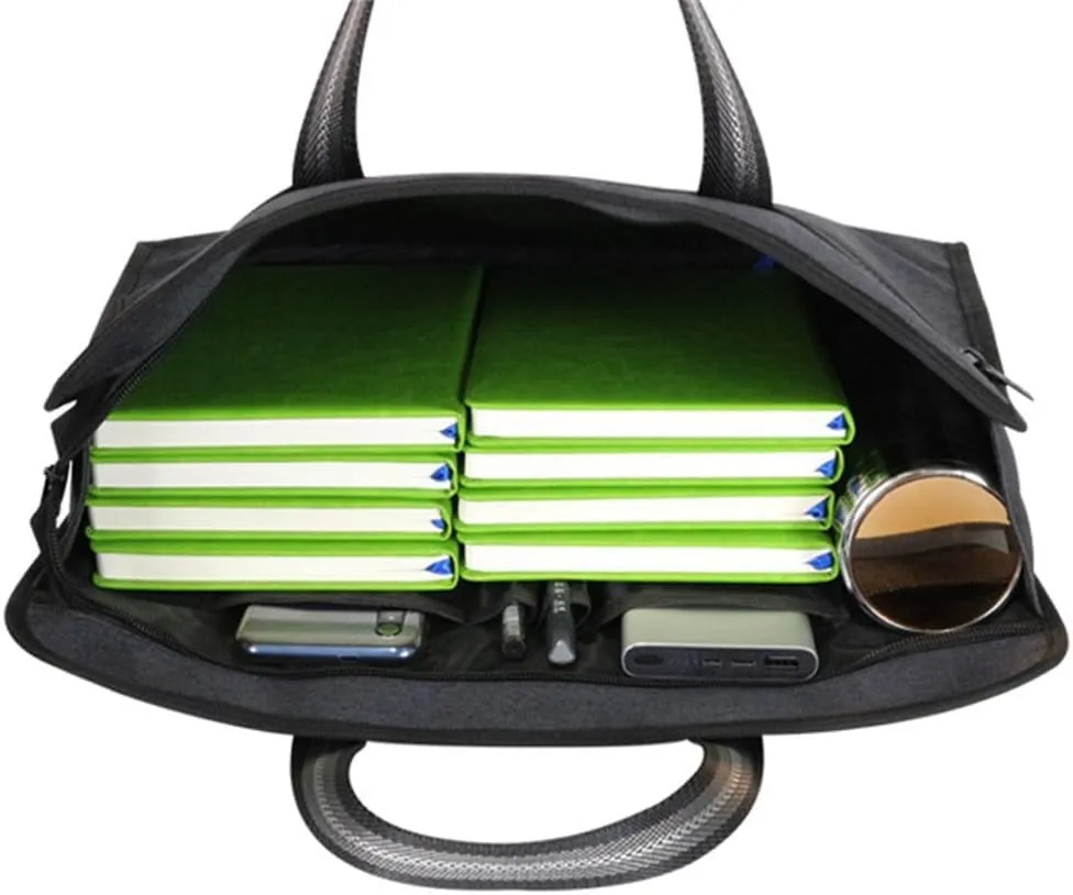 Business A4 Bag Handbag Zip Canvas Pack Multi Layer Thickened Men's Office Bag