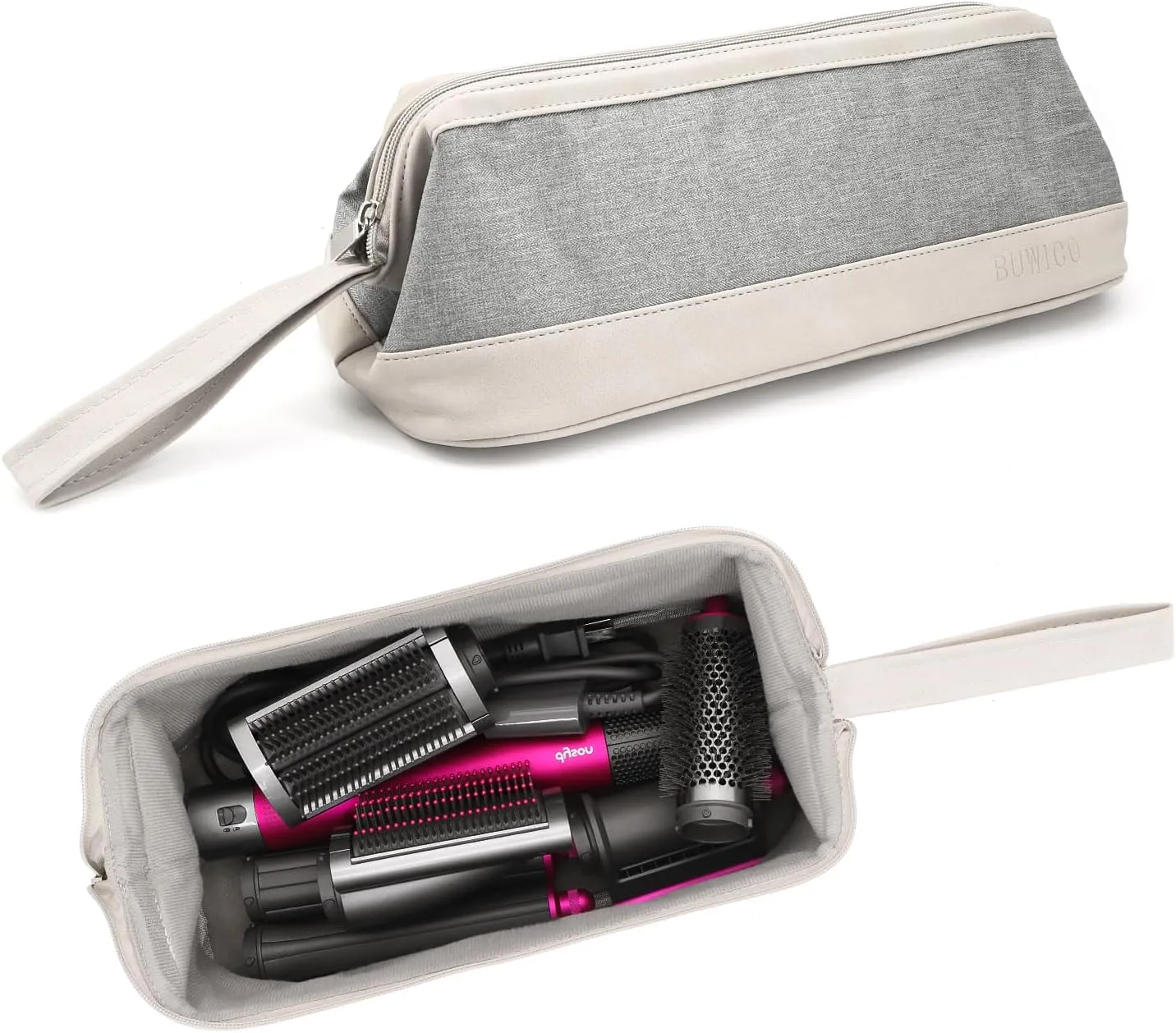 Buwico Airwrap Travel Case for Dyson/Shark Flexstyle, Travel Pouch for Dyson Airwrap/Shark Flexstyle Complete Styler and Attachments, Travel Bag for Dyson/Shark Hair Dryer