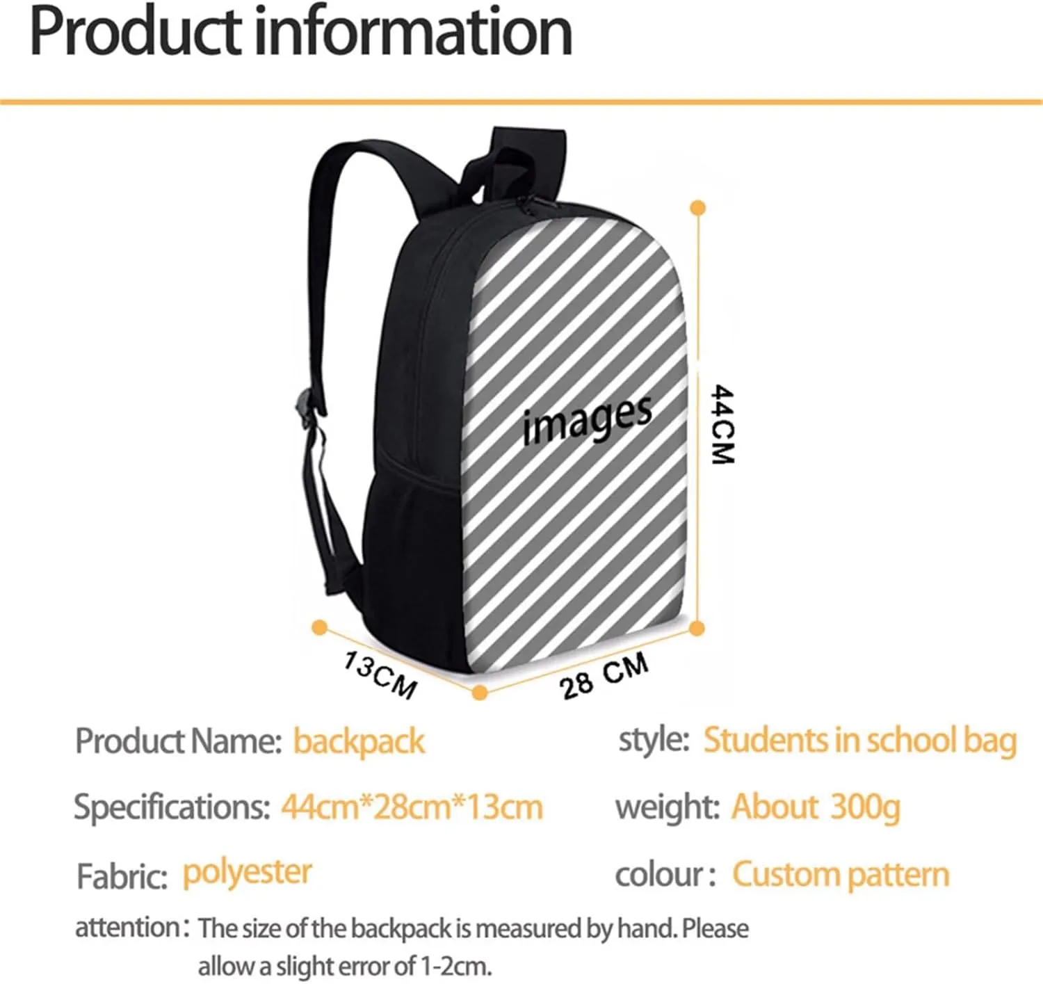 Buybai Primary School Backpack Horse Backpack for Boys Kids Schoolbag Large Size American Flag Bookbag 17 In