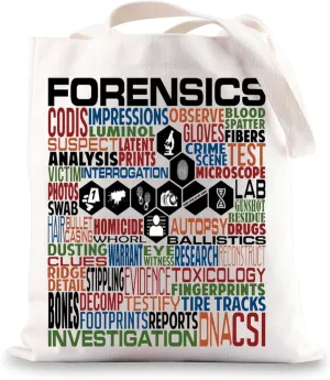 BWWKTOP Forensic Scientist Tote Bag - Criminologist Shoulder Bag Forensics Teacher Gifts