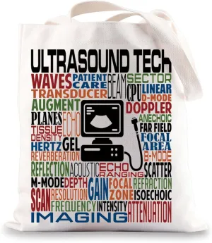 BWWKTOP Ultrasound Tech Tote Bag Sonographer Gifts Radiologist Shoulder Bag Sonography Tech Merchandise