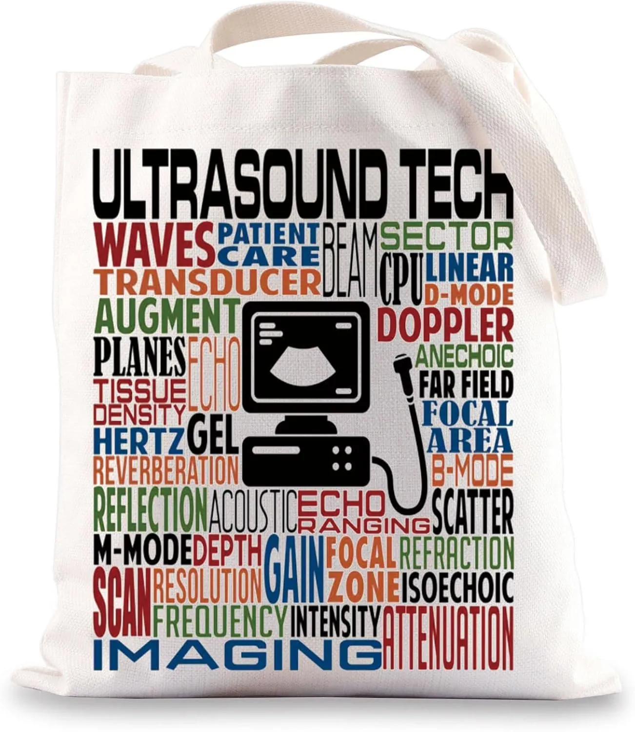 BWWKTOP Ultrasound Tech Tote Bag Sonographer Gifts Radiologist Shoulder Bag Sonography Tech Merchandise