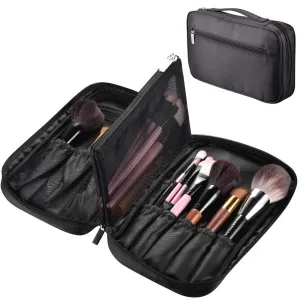 BYOOTIQUE Portable Multi Brush Holder Makeup Hand Bag Cosmetic Organizer Detachable Pouch Storage Artist Case for Travel Home (Only Bag)