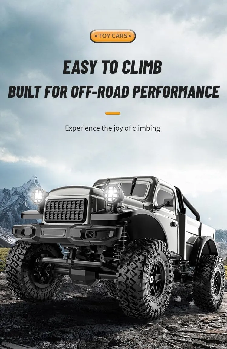 C8813 1/18 Scale RC Crawler, 12KM/H High Speed Car, 4WD Waterproof Remote Control Truck All-Terrain Rock Climbing Vehicle, for Adults (Gray/3 Battery)