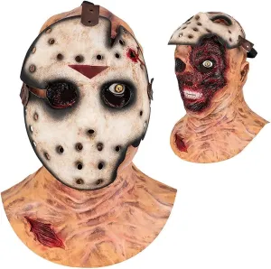 Cafele Jason Mask，Double Zombie Mask Scary Hockey Masks for Adults Halloween Cosplay Costume Props