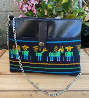 Cambaya Crossbody Bag - Black & Green
