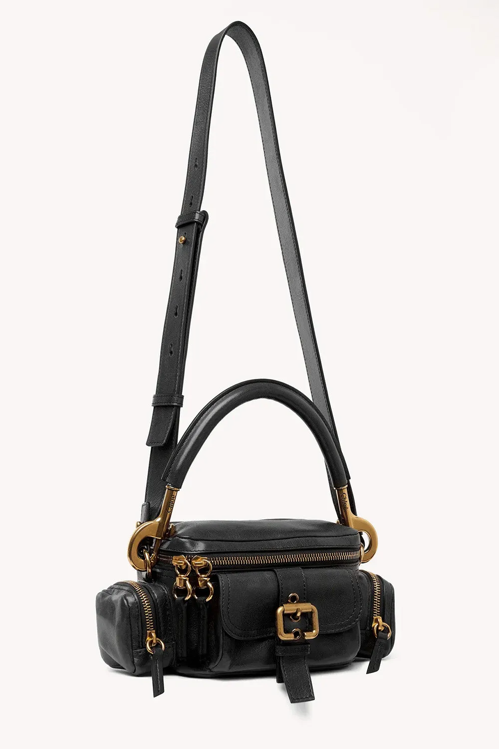 Camera Bag Small in Natural Shiny Calfskin