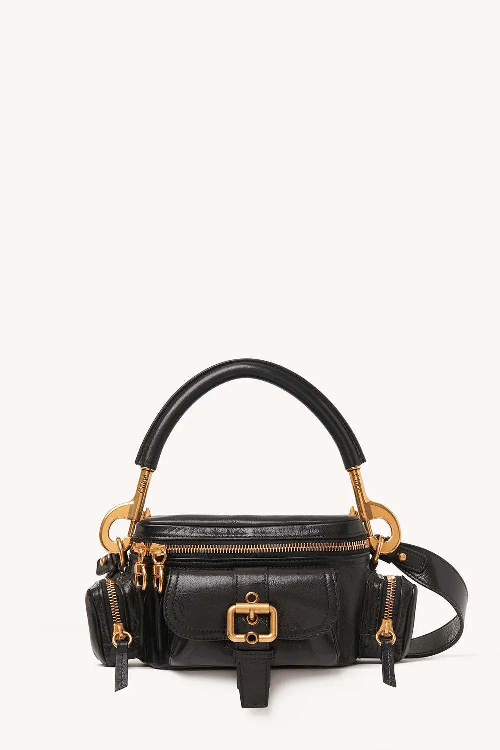 Camera Bag Small in Natural Shiny Calfskin