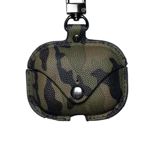 Camouflage Business Leather AirPods Case