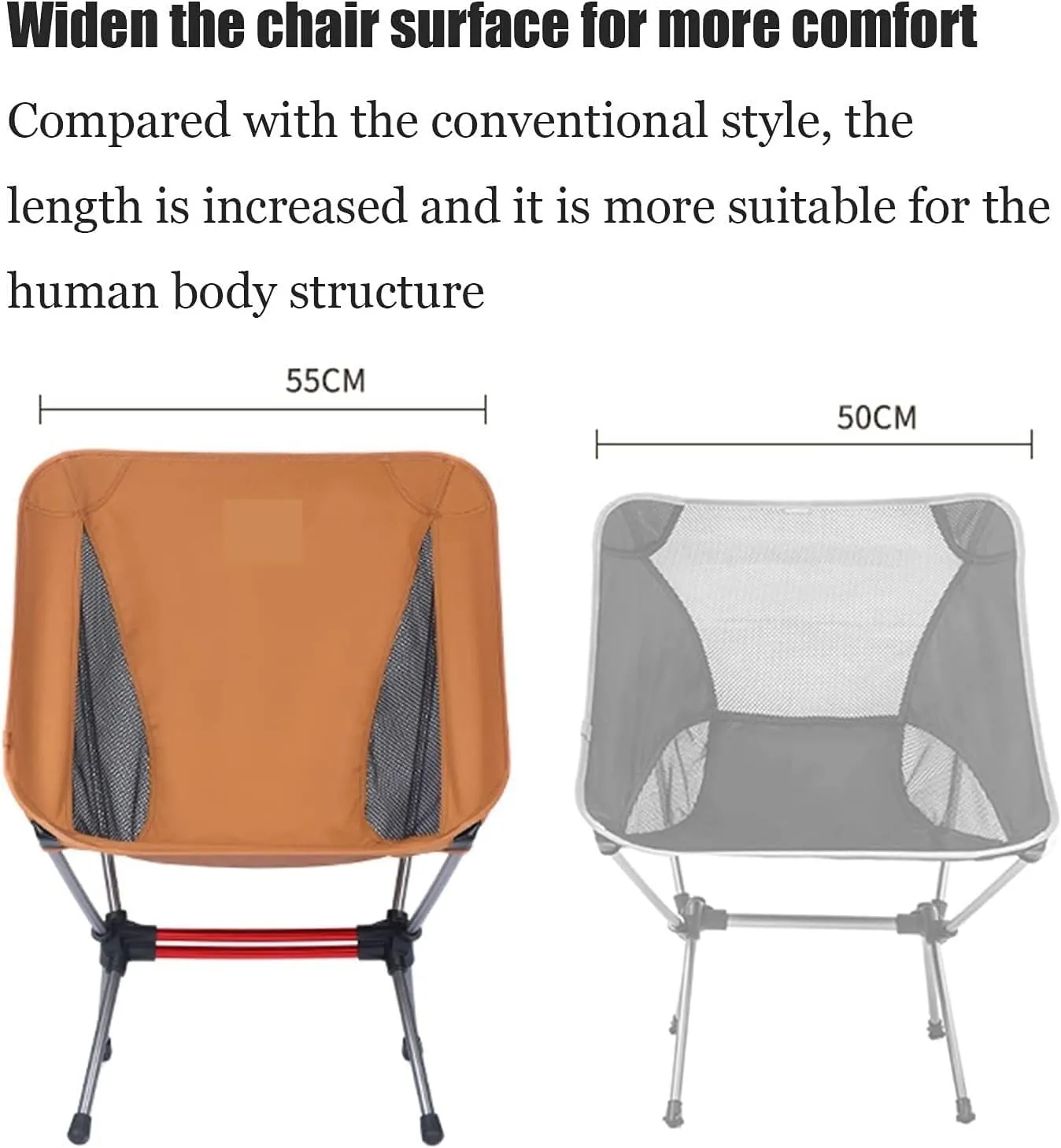 Camping Chair Ultralight Backpack Camping Chair Travel Hiking Foldable Portable Outdoor Beach Backpack Seat, Breathable Double-Sided Mesh Folding Chair