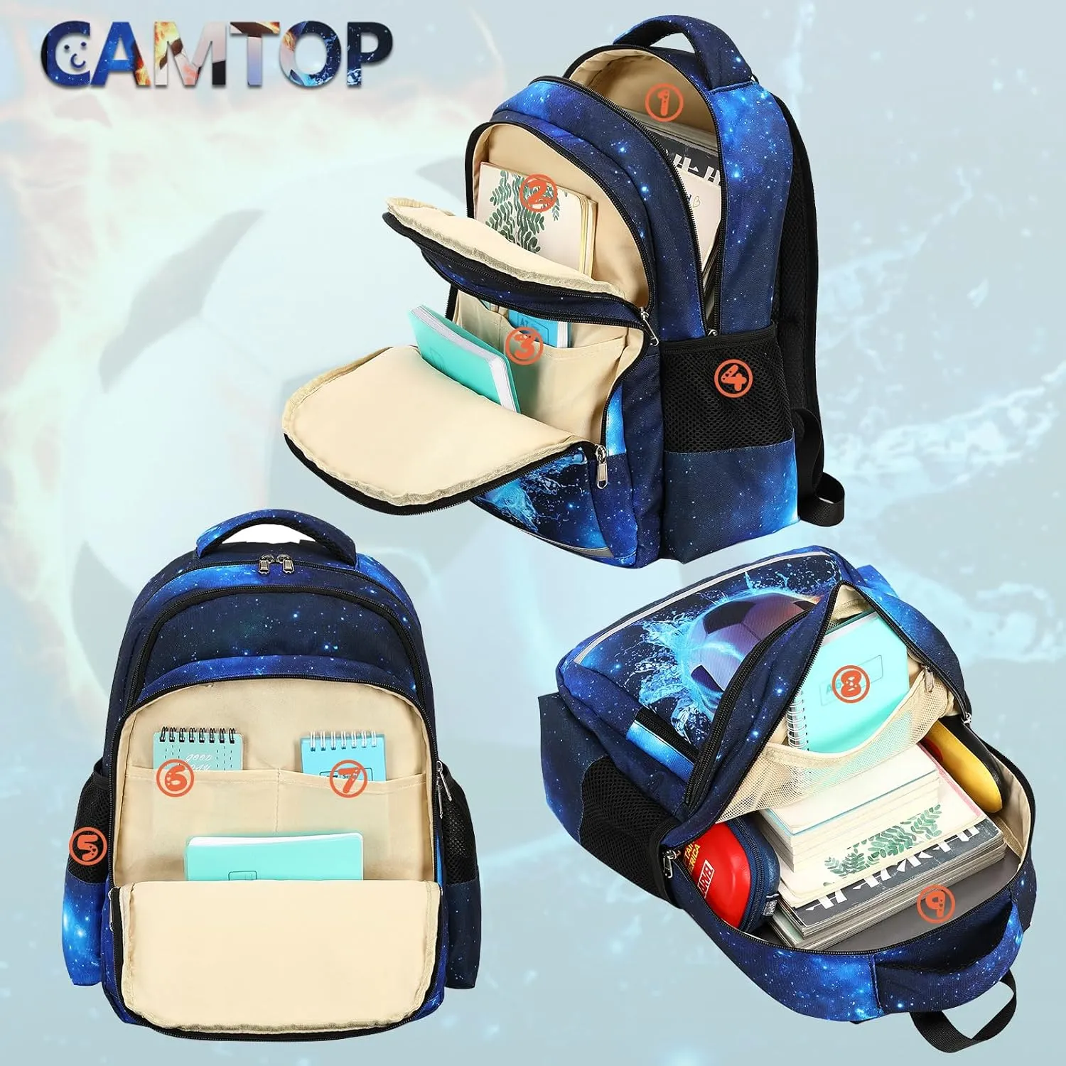 CAMTOP Kids Backpack for School Boys Girls Preschool Kindergarten Elementary Bookbag