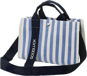 Canvas Crossbody Shoulder Bag for Women, Sling Tote with Handles & Removable Strap, Fanny Pack Travel Handbag