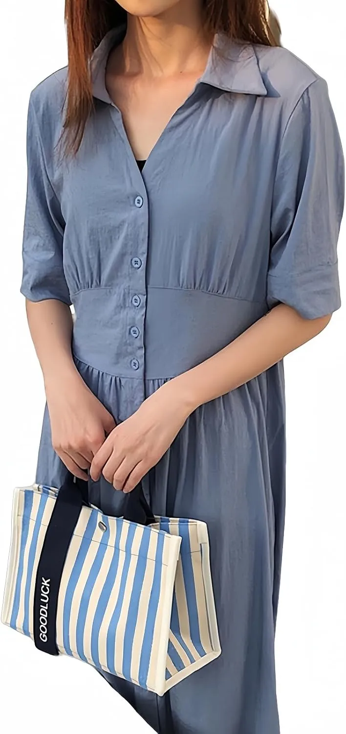 Canvas Crossbody Shoulder Bag for Women, Sling Tote with Handles & Removable Strap, Fanny Pack Travel Handbag