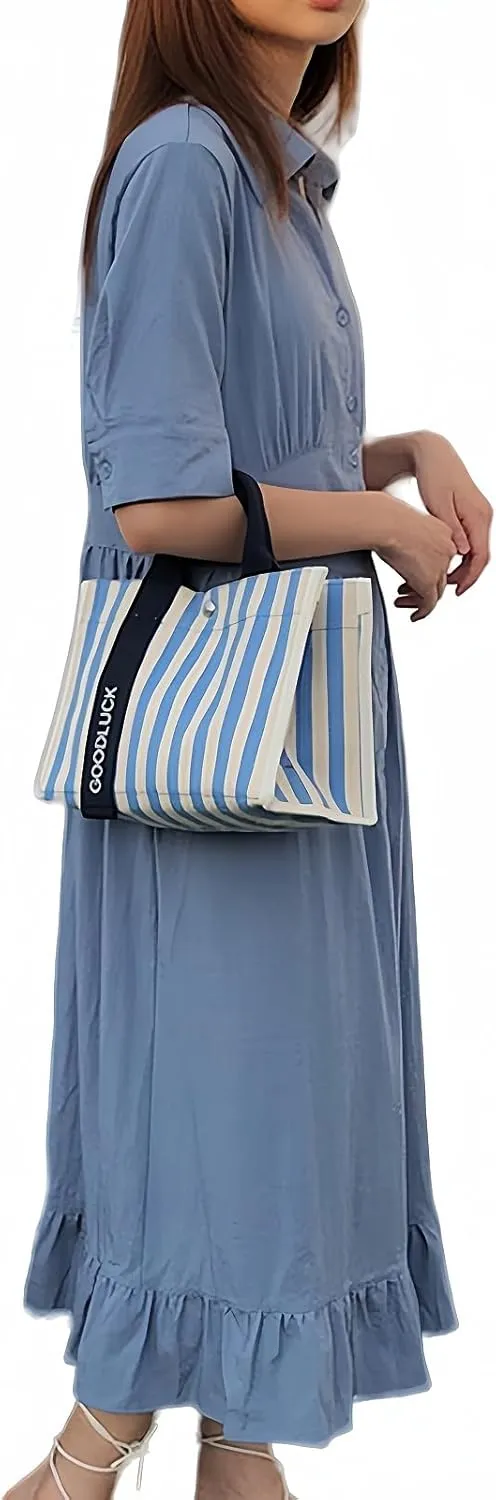 Canvas Crossbody Shoulder Bag for Women, Sling Tote with Handles & Removable Strap, Fanny Pack Travel Handbag