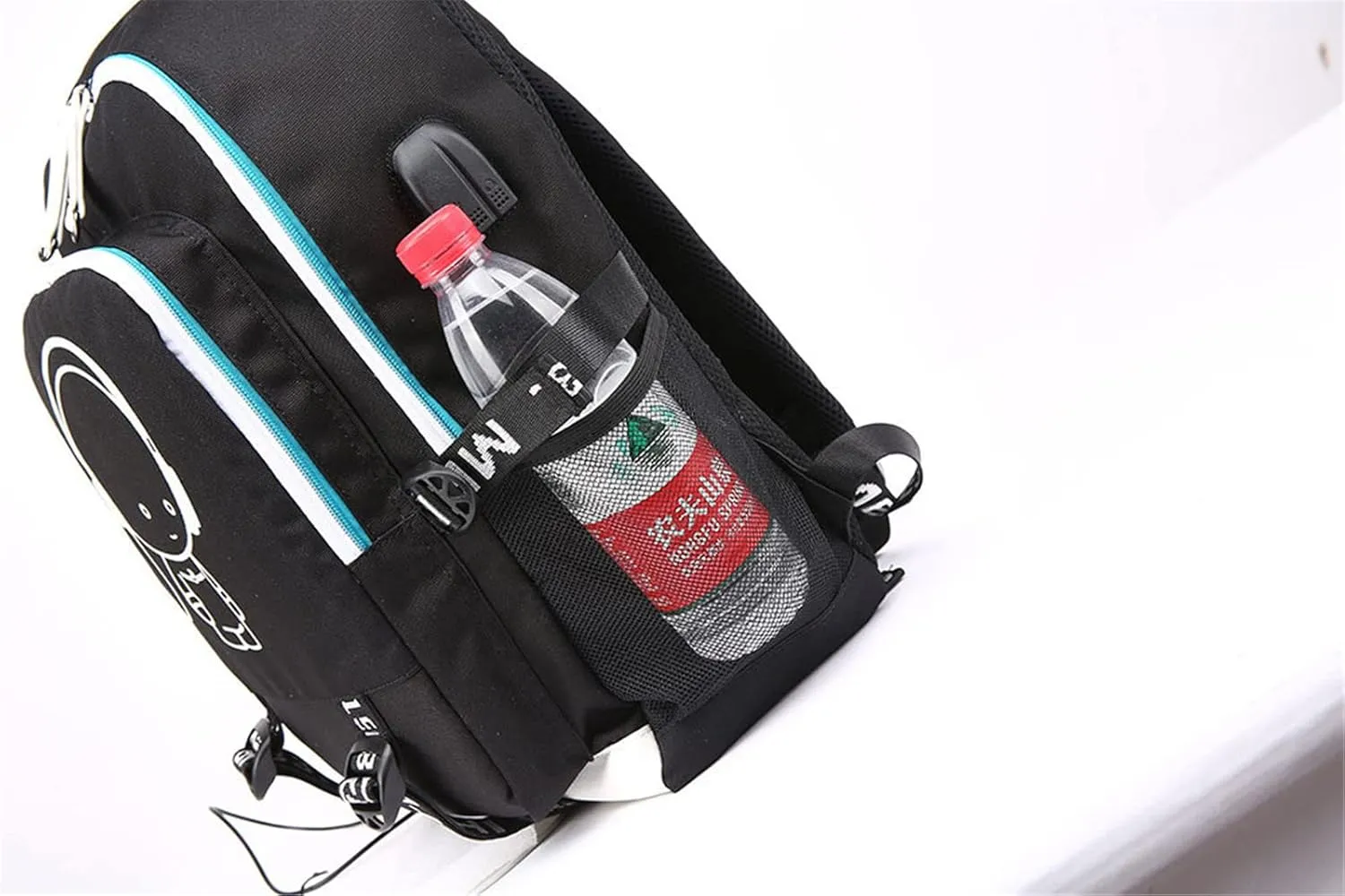 Canvas Korean Backpack Daypack Laptop Bag Student Rucksack School Bag with USB port 16