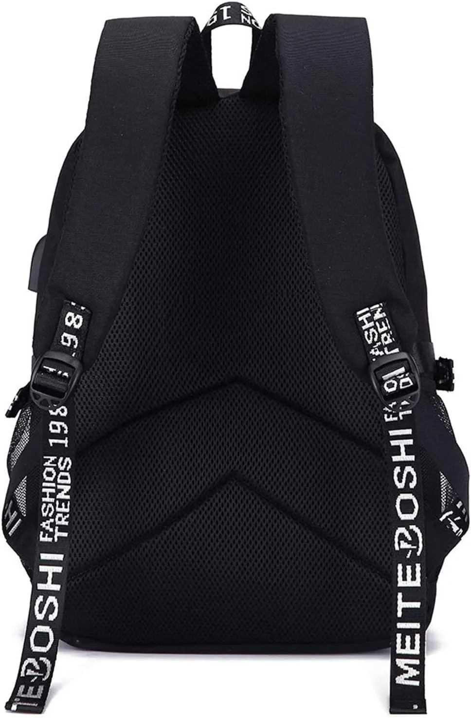 Canvas Korean Backpack Daypack Laptop Bag Student Rucksack School Bag with USB port 16