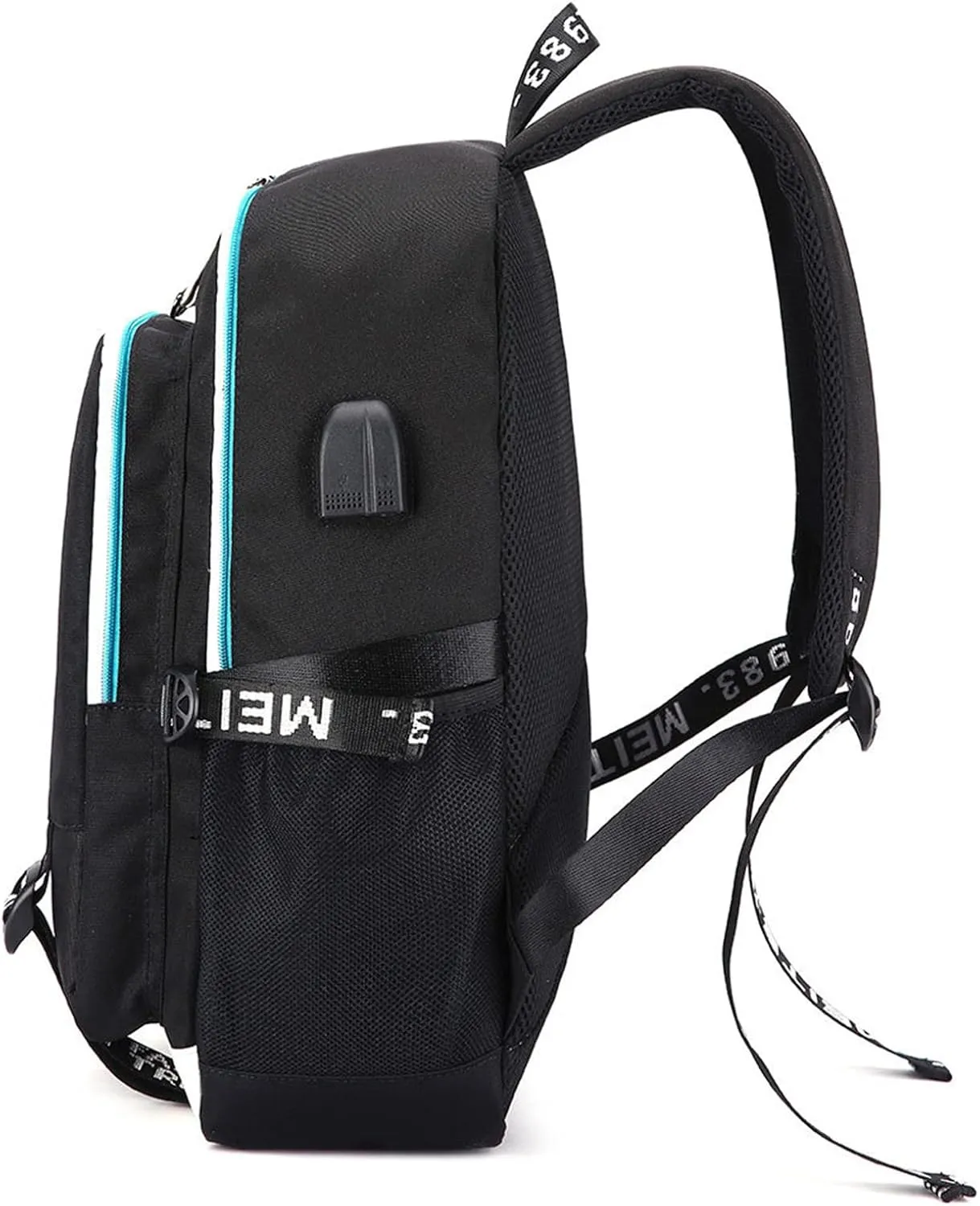 Canvas Korean Backpack Daypack Laptop Bag Student Rucksack School Bag with USB port 16