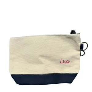 Canvas Makeup Pouch - Navy