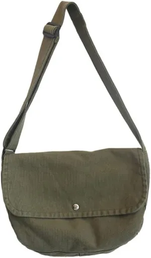 Canvas Messenger Bag Vintage Hobo Crossbody Bag for Men Women Large Shoulder Purse Travel Hiking