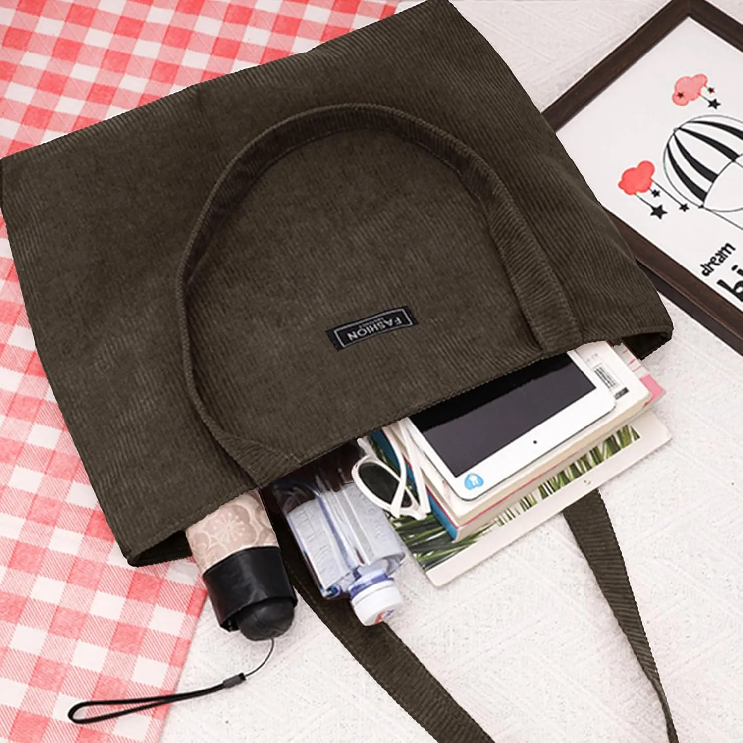 Canvas Tote Bag for Women - Crossbody, Shoulder, Travel & Beach Bag