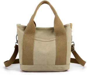 Canvas Tote Bag for Women Small Handbag Satchel Bag Shoulder Bag Top Handle Bag Messenger Bag Casual Crossbody Bag