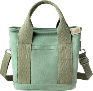 Canvas Tote Bag for Women Stylish Crossboy Handbag Casual Hobo Bag Top Handle Satchel with Multiple Pockets