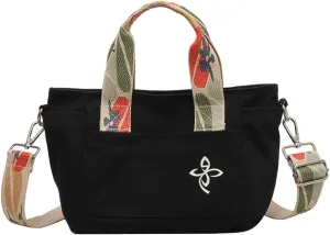 Canvas Tote Bag - Women's Leisure Commuter One Shoulder Crossbody