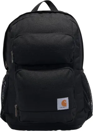 Carhartt 27L Single-Compartment Backpack, Durable Pack with Laptop Sleeve and Duravax Abrasion Resistant Base, Black, One Size