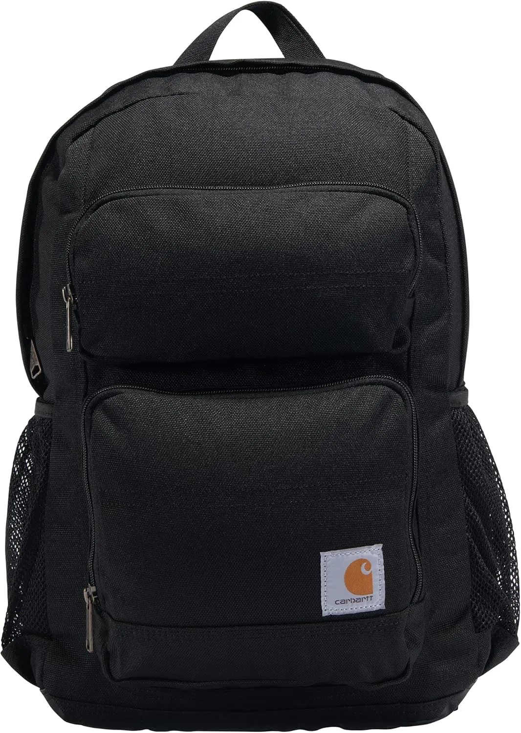 Carhartt 27L Single-Compartment Backpack, Durable Pack with Laptop Sleeve and Duravax Abrasion Resistant Base, Black, One Size