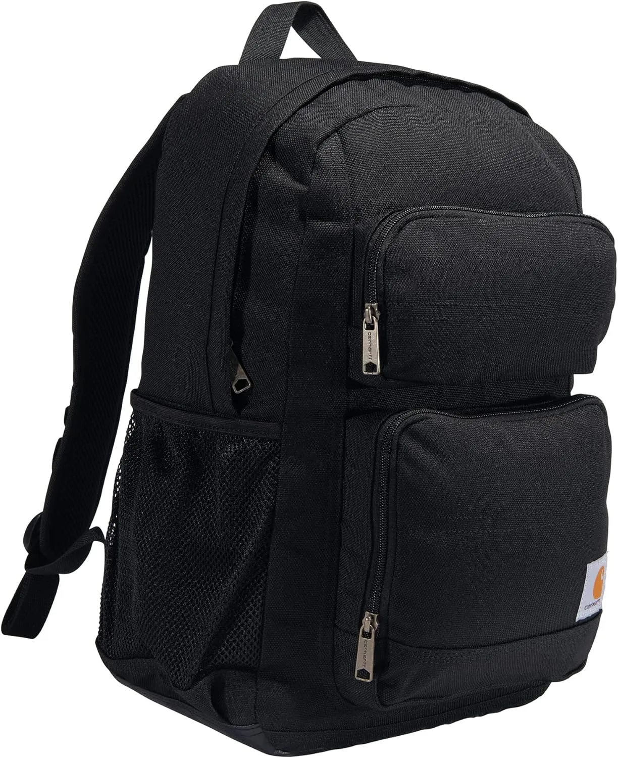 Carhartt 27L Single-Compartment Backpack, Durable Pack with Laptop Sleeve and Duravax Abrasion Resistant Base, Black, One Size