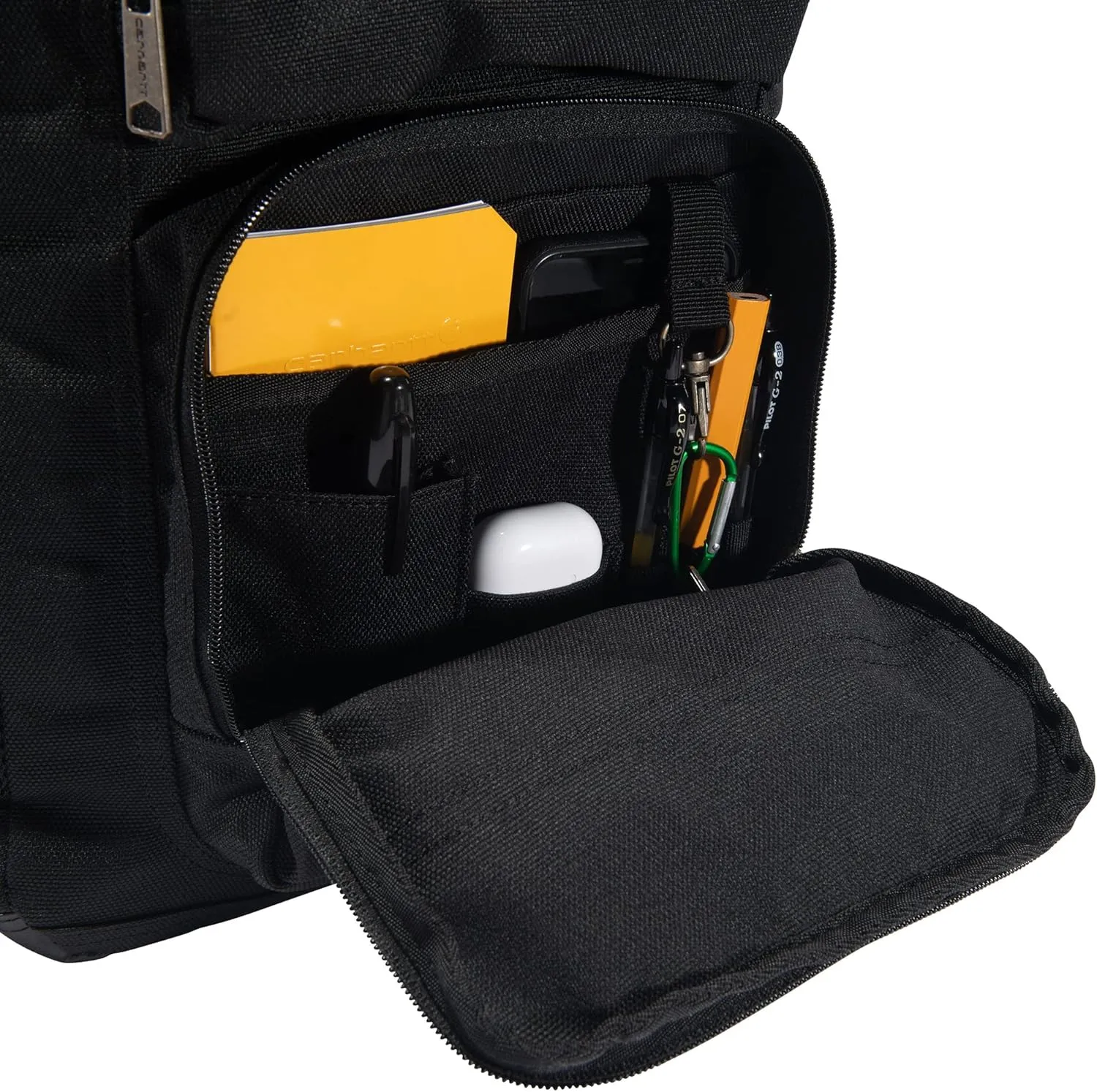 Carhartt 27L Single-Compartment Backpack, Durable Pack with Laptop Sleeve and Duravax Abrasion Resistant Base, Black, One Size