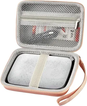 Case Compatible with HP Sprocket Portable 2x3/ Select 2.3x3.4/ 2nd Edition Printer, Travel Carrying Organizer Holder Fits for Zink Photo Paper, USB Cable and More Accessories (Box Only) - Rose Gold