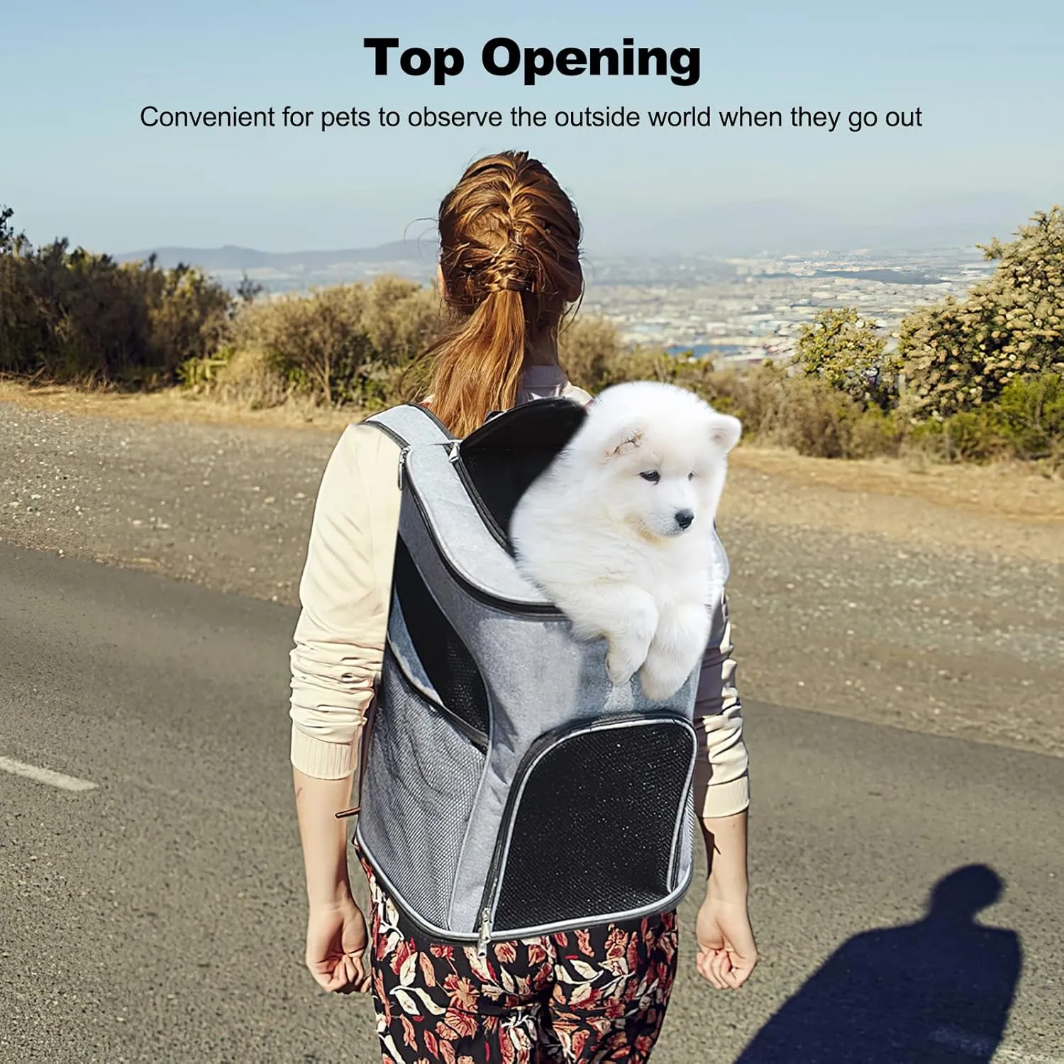 Cat Backpack Carrier, Adjustable Dog Backpack with Super Ventilated Design, Portable Dogs Transport Backpack for Travel, Hiking and Cycling, Outdoor Use(XL, Red)
