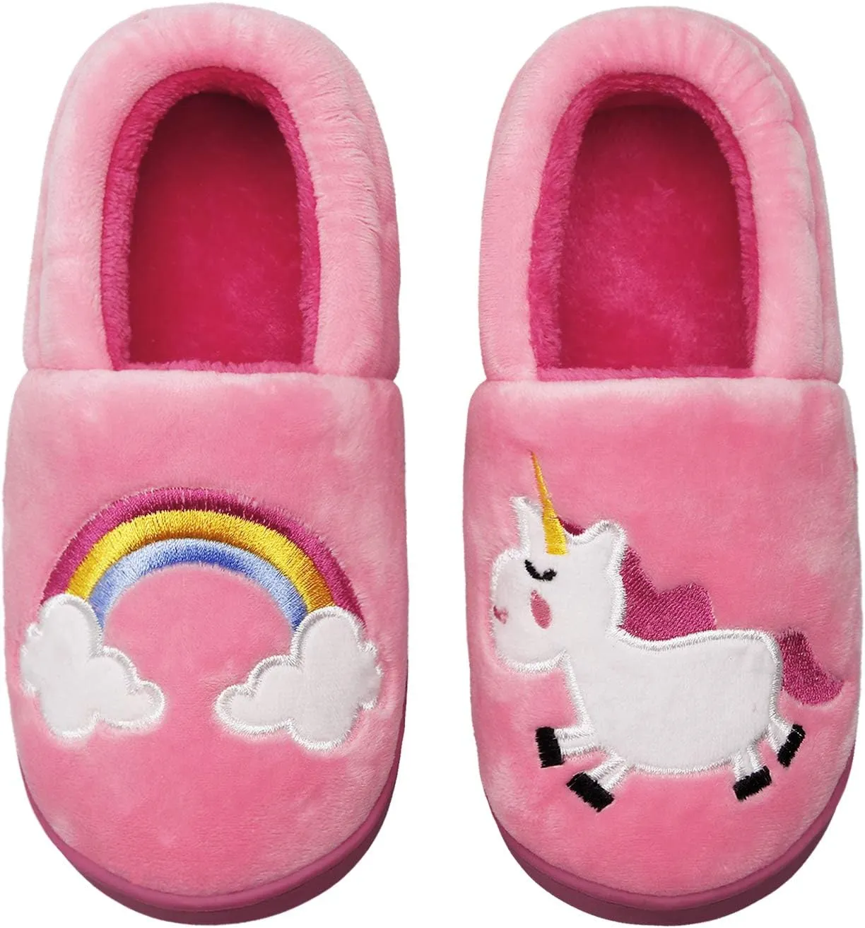 Centipede Demon Plush Warm Slippers for Girls Boys Kids Toddlers Winter Fur Lined Indoor House Home Shoes