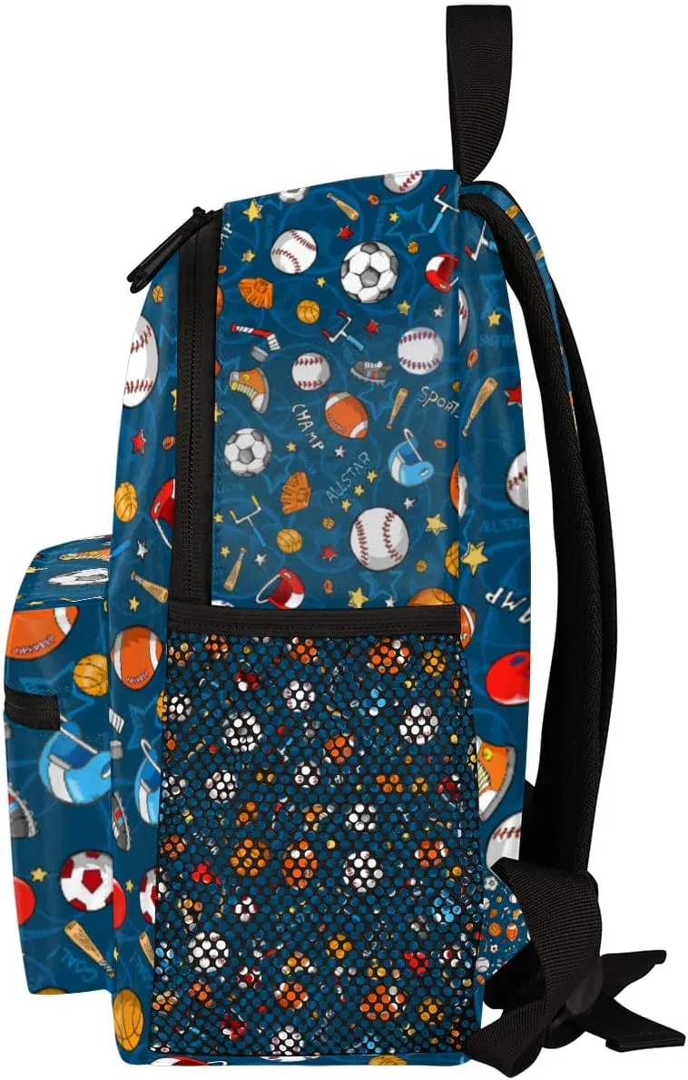 cfpolar Soccer Backpack for Boys, Waterproof 12 In Kids Toddler Backpack Sport Football Casual Daypack Kindergarten Preschool Bookbag Travel Bag Snack Bag with Chest Strap for Children Back to School