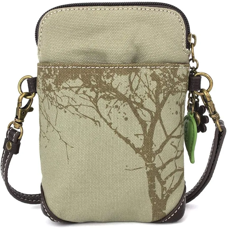 CHALA Canvas Crossbody Cell Phone Purse - Women Multicolor Handbag with Adjustable Strap