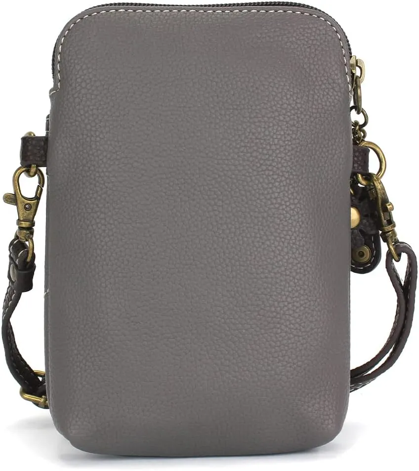 CHALA Cell Phone Crossbody Purse-Women PU Leather/Canvas Multicolor Handbag with Adjustable Strap