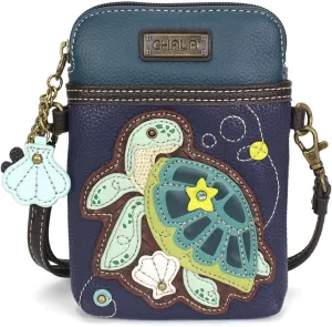 CHALA Cell Phone Crossbody Purse-Women PU Leather/Canvas Multicolor Handbag with Adjustable Strap