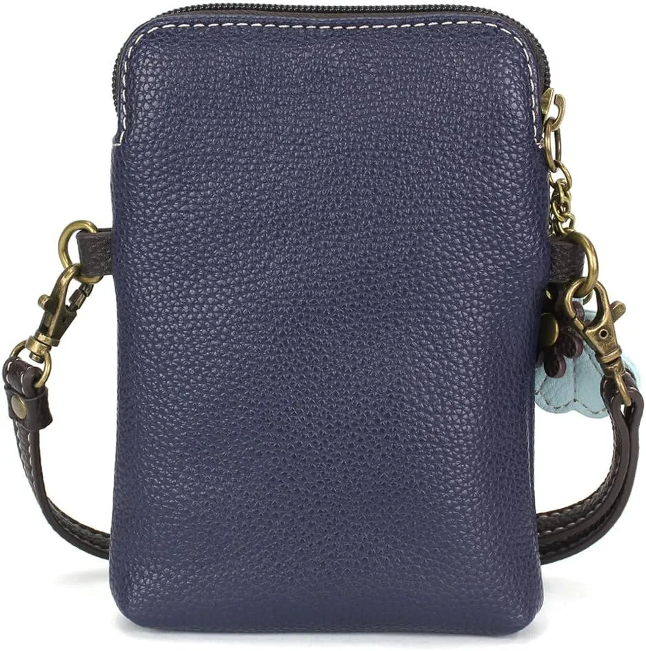 CHALA Cell Phone Crossbody Purse-Women PU Leather/Canvas Multicolor Handbag with Adjustable Strap