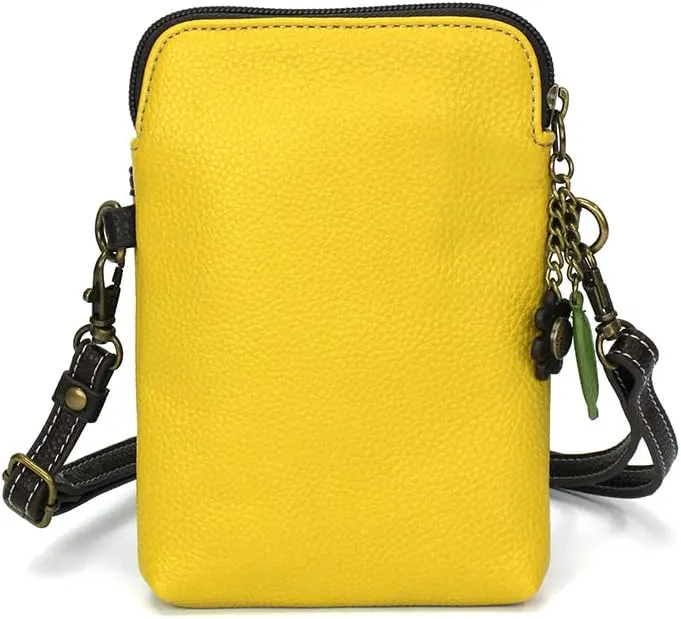 CHALA Cell Phone Crossbody Purse-Women PU Leather/Canvas Multicolor Handbag with Adjustable Strap