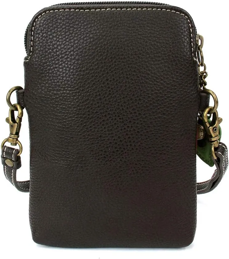 CHALA Cell Phone Crossbody Purse-Women PU Leather/Canvas Multicolor Handbag with Adjustable Strap