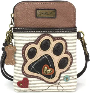 CHALA Cell Phone Crossbody Purse-Women PU Leather/Canvas Multicolor Handbag with Adjustable Strap